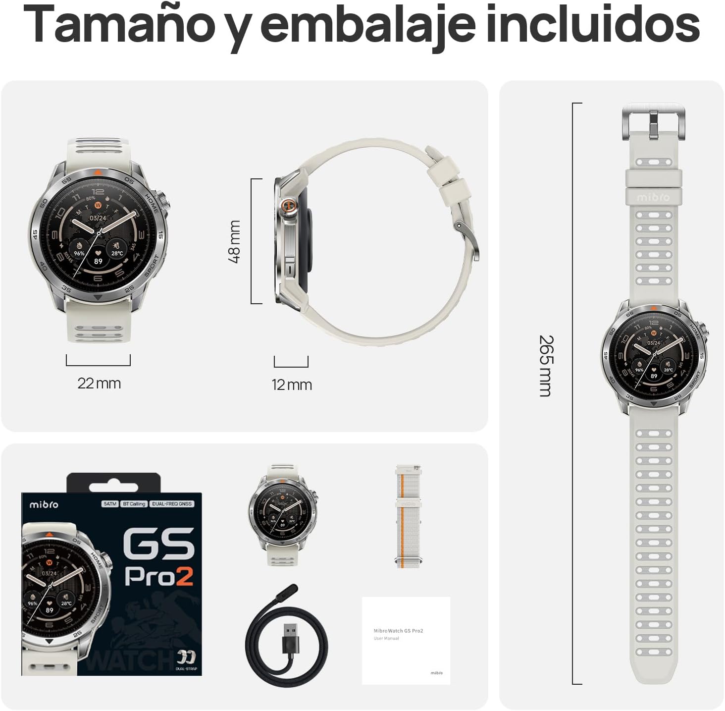 71286QSqmGL._AC_SL1500_ Smartwatch Mibro GS Pro Beige | AMOLED 1.43” | GPS Multisatélite | 5ATM | Llamadas BT - Imagen 10