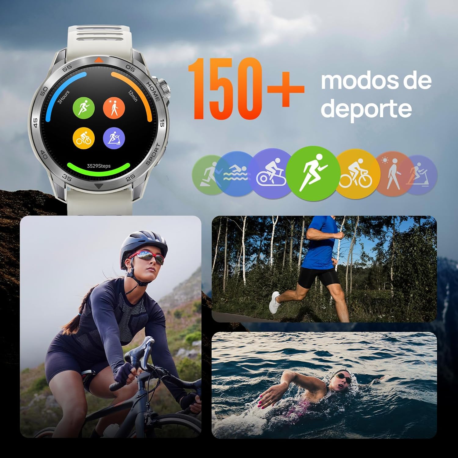 81RMwCiDggL._AC_SL1500_ Smartwatch Mibro GS Pro Beige | AMOLED 1.43” | GPS Multisatélite | 5ATM | Llamadas BT - Imagen 9