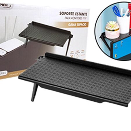 Soporte Estante Netmak NM-ST23 22cm | Para Monitor/TV | Antideslizante | ABS | Hasta 3kg Soporte Estante Netmak NM-ST23 22cm | Para Monitor/TV | Antideslizante | ABS | Hasta 3kg