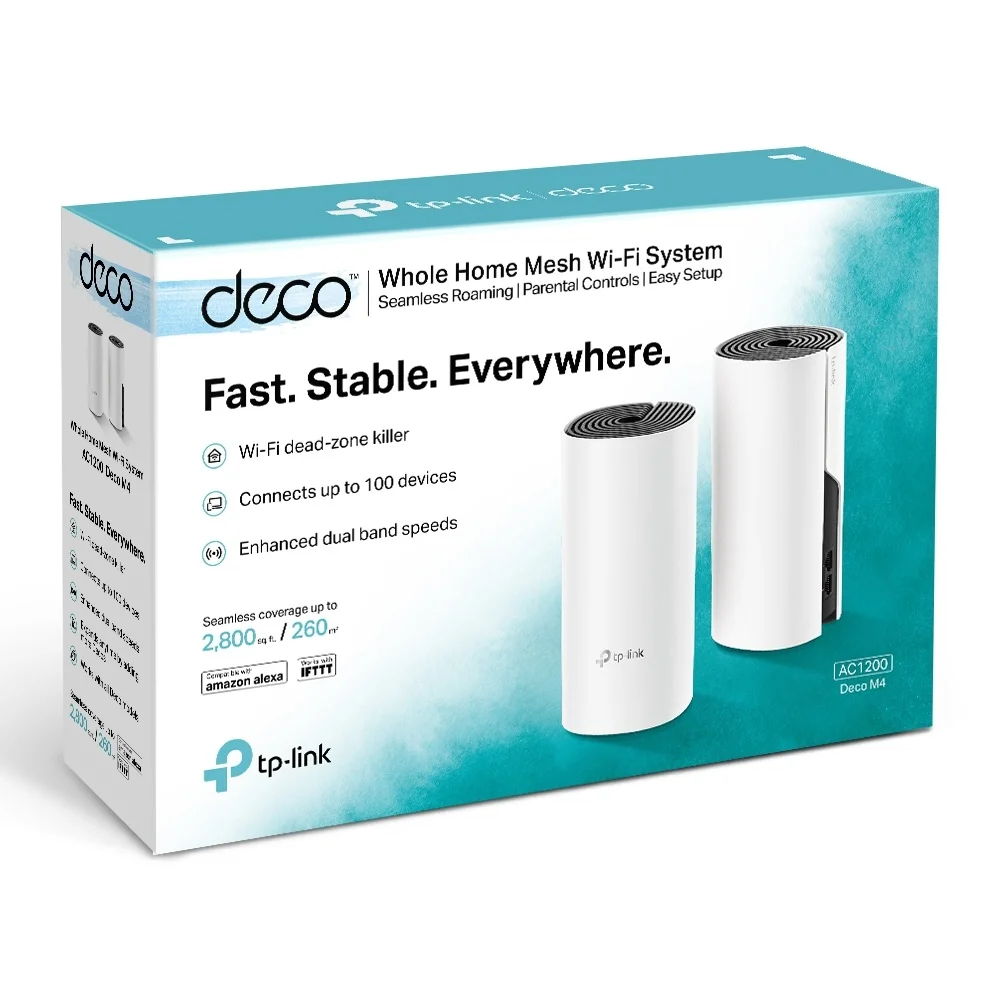 COMEROS-TP-LINK-DecoM42-Pack-3 Sistema Mesh TP-Link Deco M4 (2-Pack) | AC1200 Dual Band | Roaming