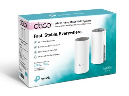 Sistema Mesh WiFi TP-Link Deco E4 (2-Pack) | AC1200 Dual Band | Roaming Sistema Mesh WiFi TP-Link Deco E4 (2-Pack) | AC1200 Dual Band | Roaming