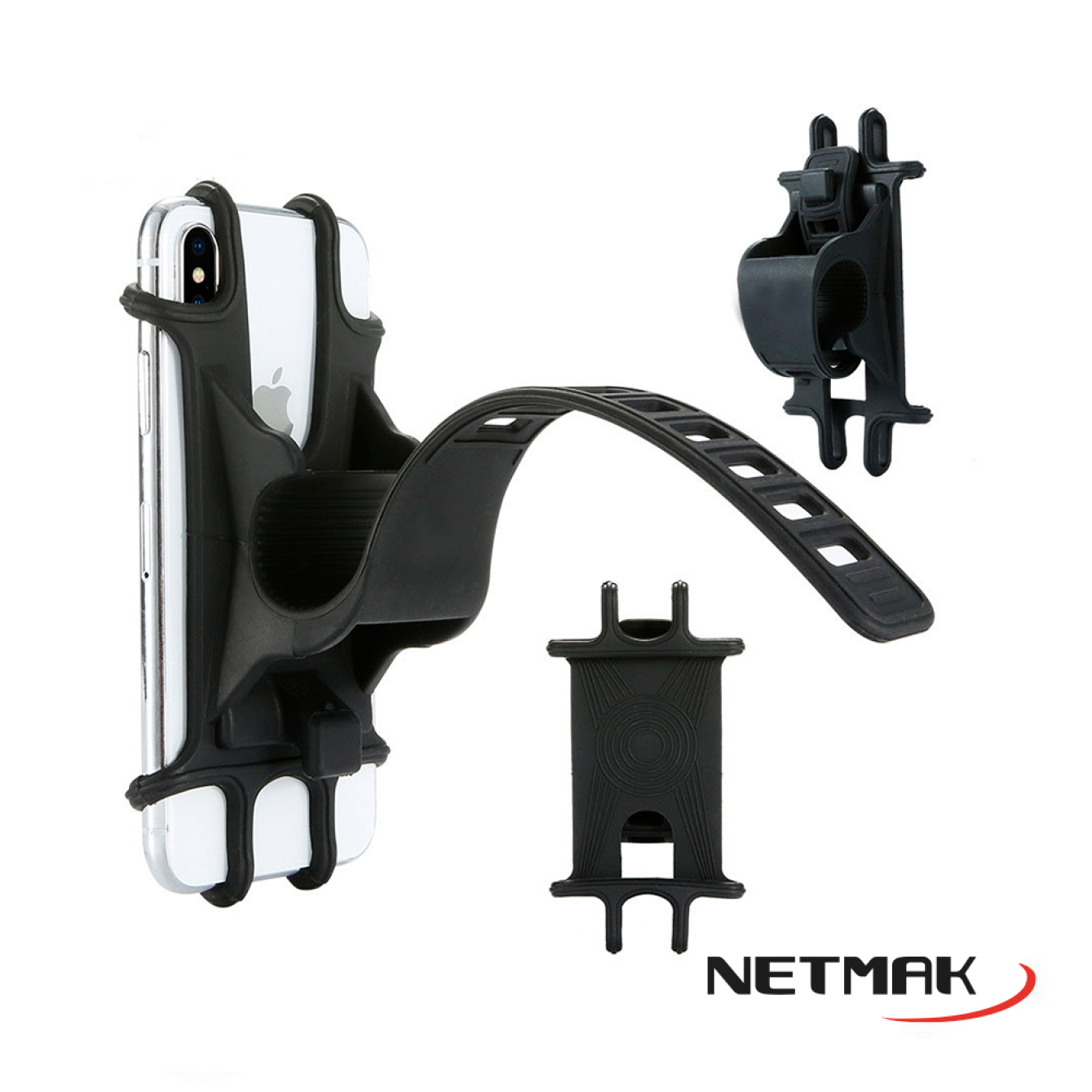 Soporte Para Celular Netmak Para Bicicleta NM-HC34 1 Soporte para Celular Netmak NM-HC34 para Bicicleta y Moto | Giro 360° | Antivibración