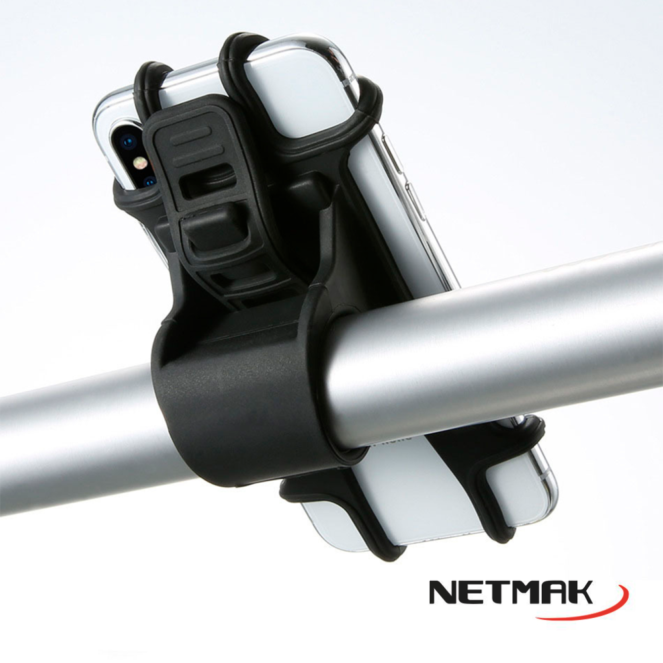 Soporte Para Celular Netmak Para Bicicleta NM-HC34 4 Soporte para Celular Netmak NM-HC34 para Bicicleta y Moto | Giro 360° | Antivibración - Imagen 4