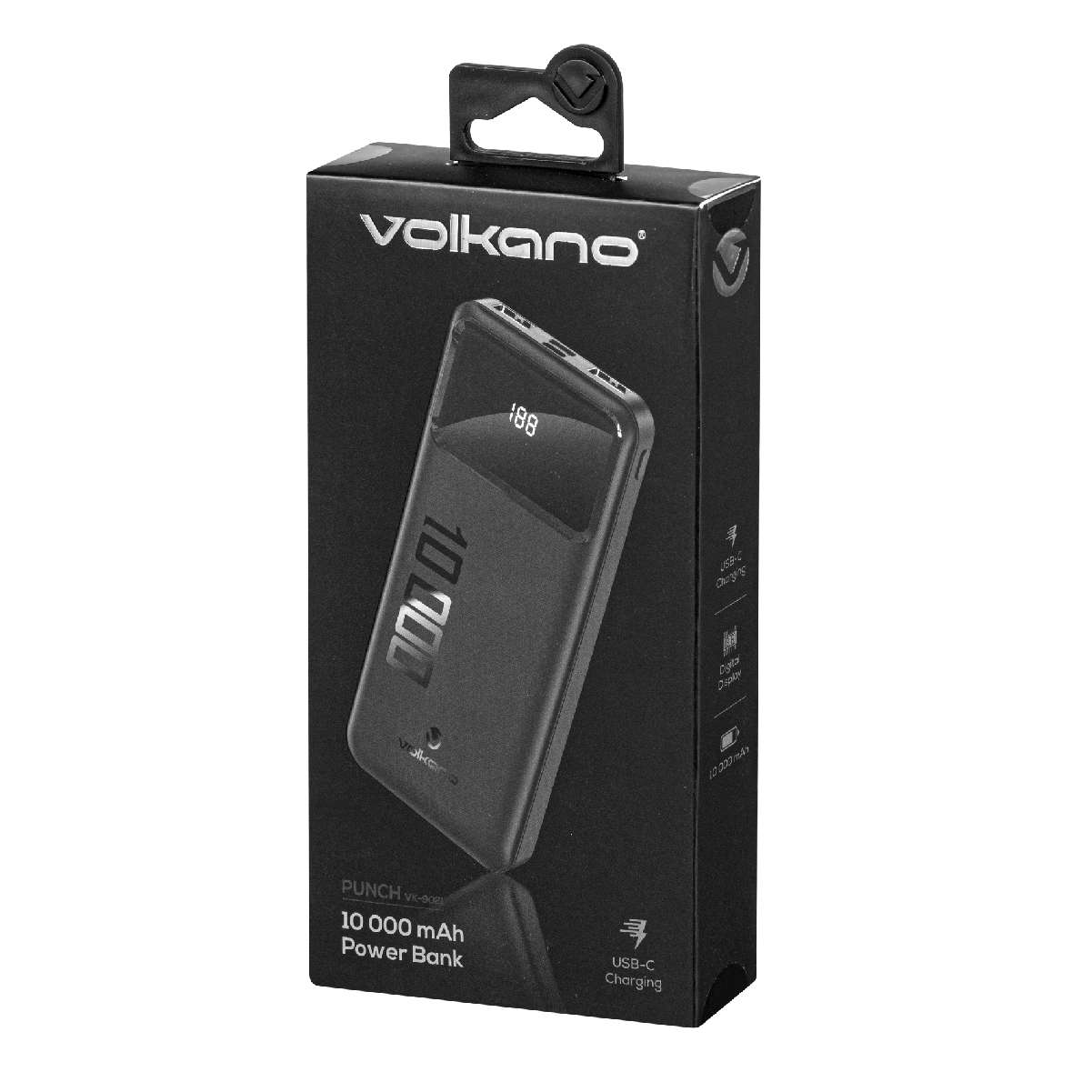 VK-9021-BK-2-1 Cargador Portátil Volkano Power Bank Punch 10000mAh USB-C | VK-9021-BK - Imagen 3