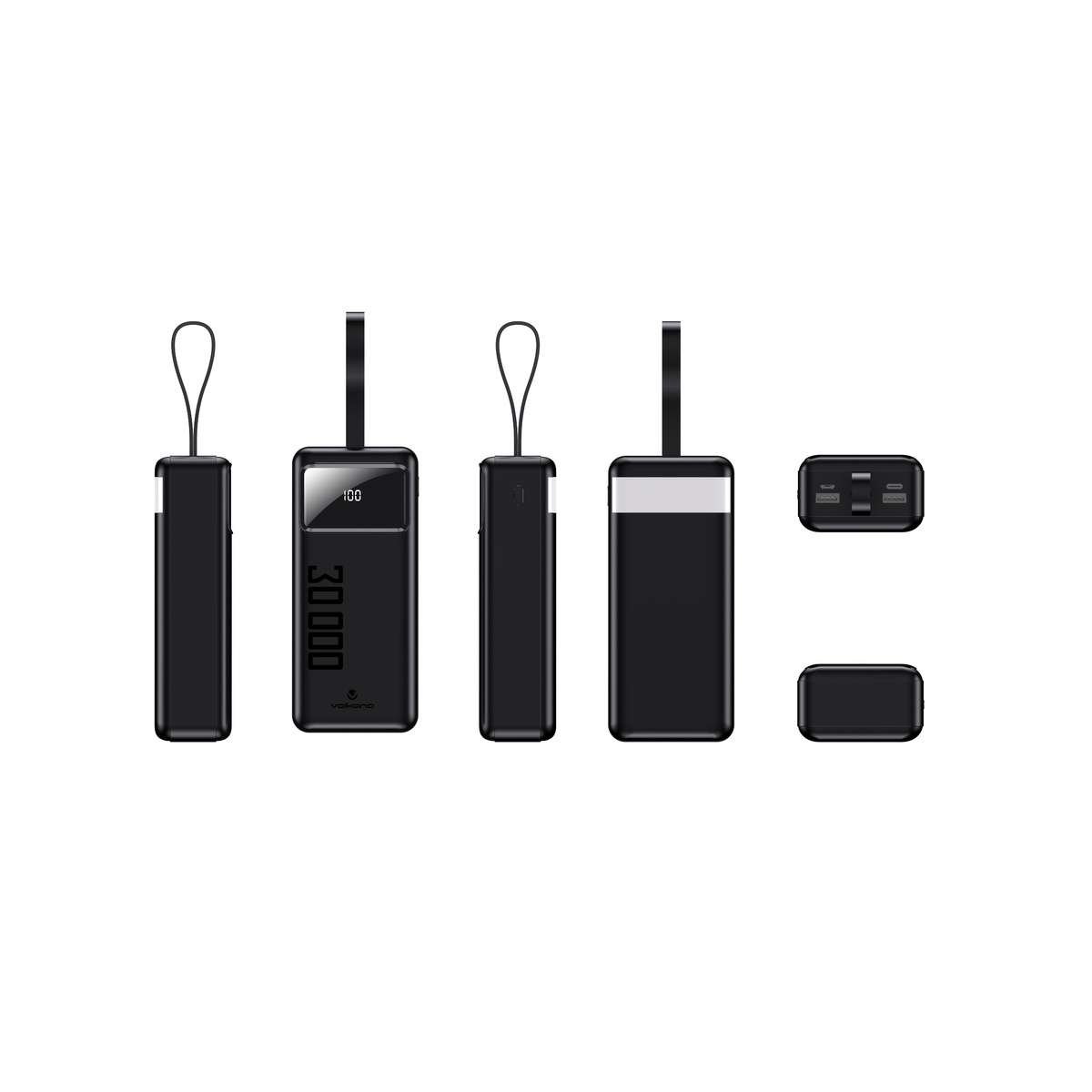 VK-9028-BK-3 Cargador Portátil Volkano Power Bank Punch 30000mAh USB-C Negro | VK-9028-BK - Imagen 4