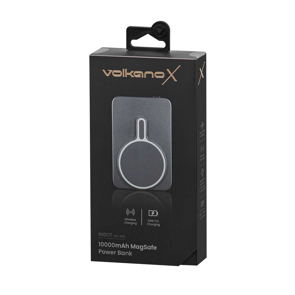 VKX-9031-GM-10 Cargador Portátil Volkano Power Bank Ingot MagSafe 10000mAh Wireless Plateado | VK-9021-BK - Imagen 10