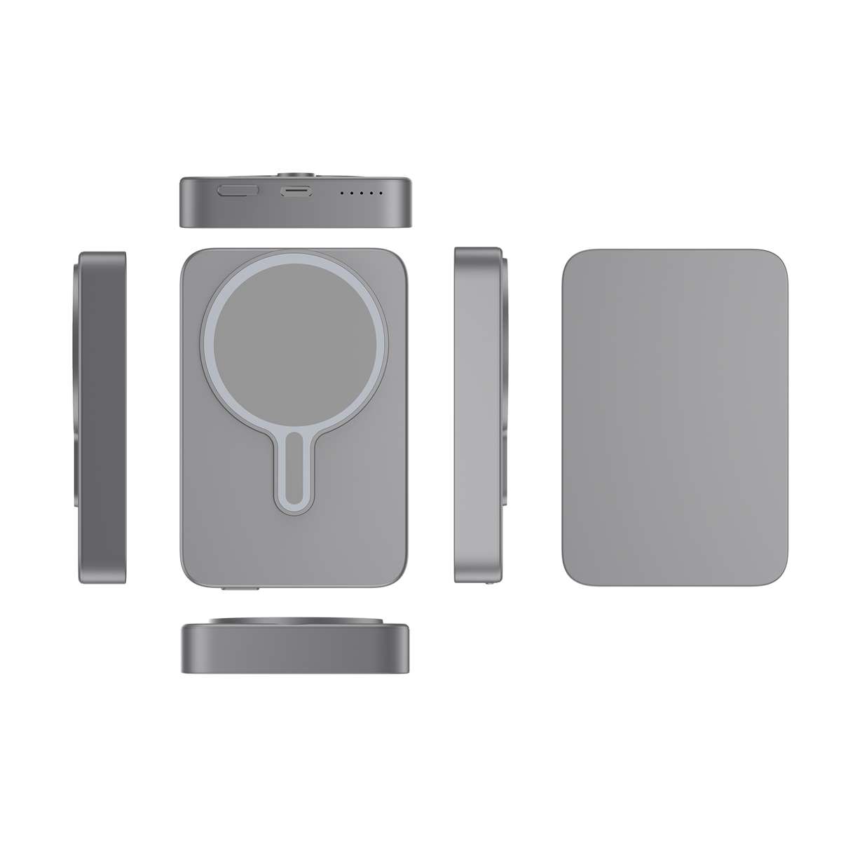 VKX-9031-GM-4 Cargador Portátil Volkano Power Bank Ingot MagSafe 10000mAh Wireless Plateado | VK-9021-BK - Imagen 5