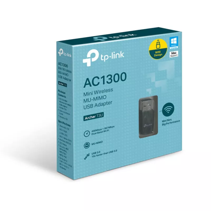 adaptador wifi usb tp link archer t3u nano | ac1300 dual band | mu mimo adaptador wifi usb tp link archer t3u nano | ac1300 dual band | mu mimo
