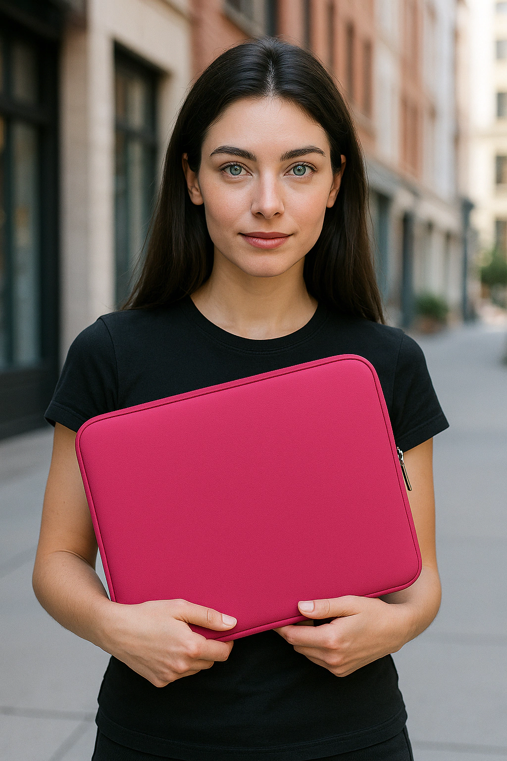 chatgpt-image-22-sept-2025-13_54_18-f14f2190e667c1ff0017585600899569-1024-1024 (1) Funda para Notebook CDTEK 15,6” Fucsia | Neoprene Protectora | Doble Cierre - Imagen 2