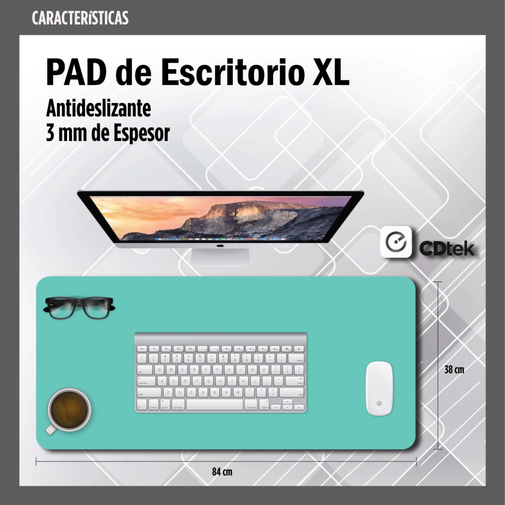 desk-aqua1-4edabb88ae82ea10c017207926448764-1024-1024 Mouse Pad CDTEK Liso 84 x 38 cm | AQUA - Imagen 2