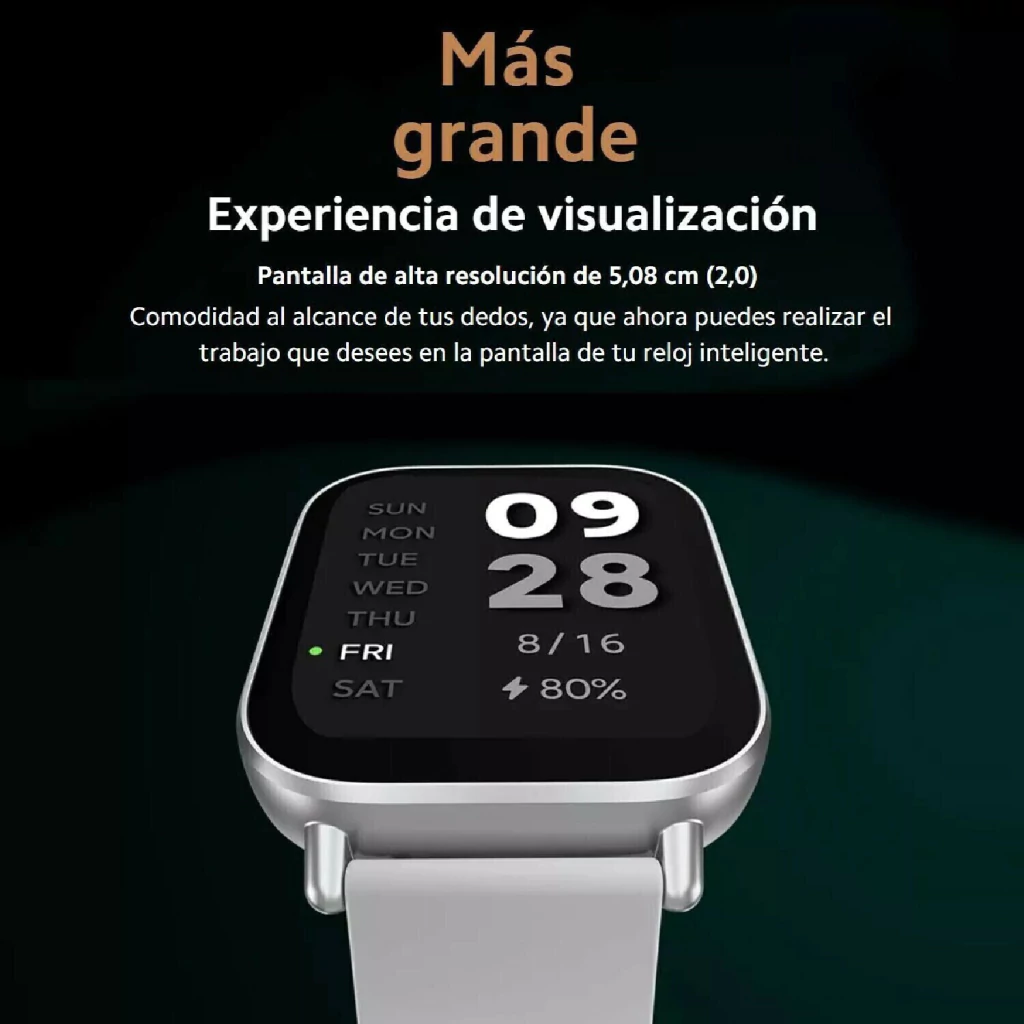 hvtu7fd6r87t98yhoipojnu90y8-d1018acf7981b3451a17332770288155-1024-1024 Reloj Smartwatch Xiaomi Redmi Watch 5 Active Plateado Matte | Llamadas BT | 2" | 5ATM | BHR8790GL - Imagen 5