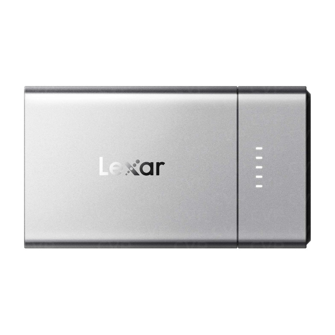 lexar_workflow_go_01_1080 Professional Workflow Go Lexar | Dock Portátil 2 Bahías con Batería | Backups sin Notebook | USB-C 10Gbps - Imagen 2