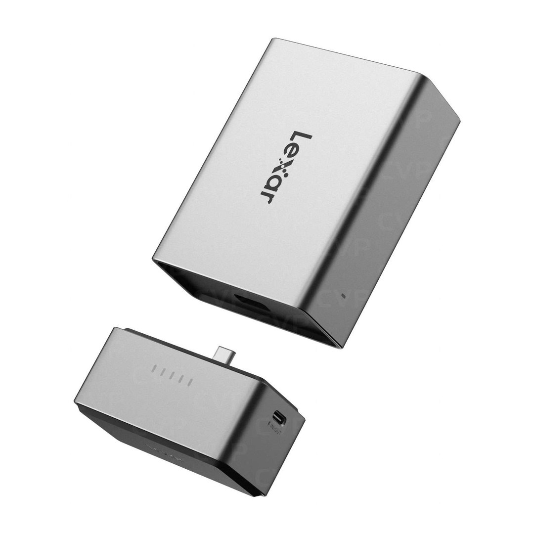 lexar_workflow_go_04_1080 Professional Workflow Go Lexar | Dock Portátil 2 Bahías con Batería | Backups sin Notebook | USB-C 10Gbps - Imagen 4