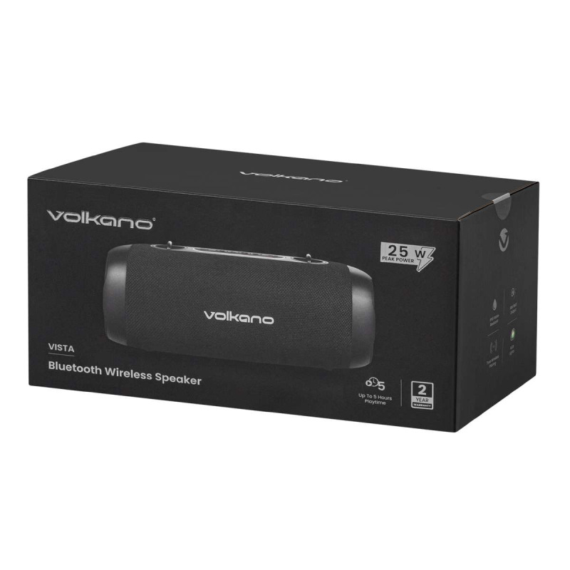 parlante-volkano-bt-vista-speaker-vk-4000-blk-negro (3) Parlante Bluetooth Portátil Volkano Vista 25W (14W RMS) Negro | VK-4000-BLK - Imagen 4
