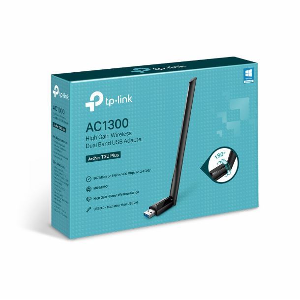 placa-de-red-usb-wifi-tplink-archer-t3u-plus-ac1300-alta-potencia-dual-band-mumimo-0 Adaptador WiFi USB TP-Link Archer T3U Plus | AC1300 Dual Band | MU-MIMO