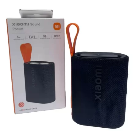 Parlante Bluetooth Xiaomi Sound Pocket 5W Negro | IP67 | Bluetooth 5.4 | TWS | QBH4269GL