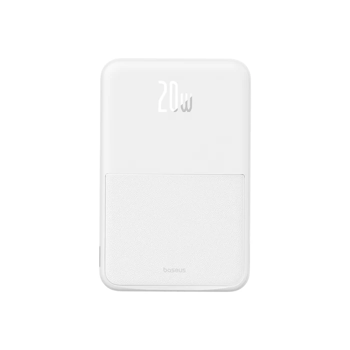 Baseus_MagPro_Magnetic_Power_Bank_20W_5000mAh_White_03_700x PowerBank Baseus MagPro Magnetic 5000mAh 20W Stellar White | Inalámbrico + Soporte | USB-C a USB-C - Imagen 3