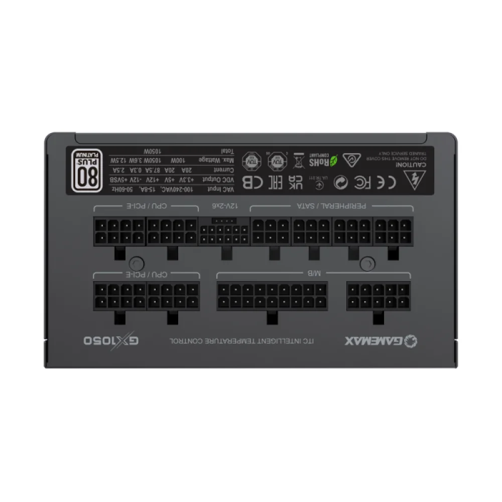 FUENTE-1050W-GAMEMAX-80-PLUS-PLATINUM-73-1000x1000 Fuente Gamer GameMax GX Rampage GX-1050 PRO BK 1050W | 80 Plus Platinum | ATX 3.1 PCIe 5.1 | 12V-2x6 - Imagen 9