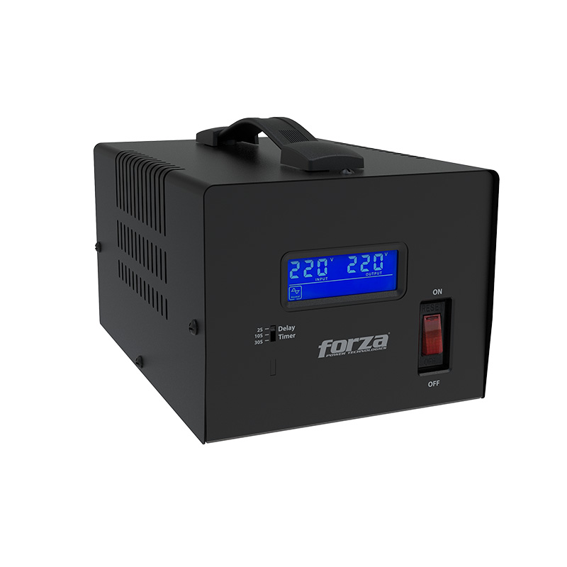 FVR-6002_DET_04 Estabilizador Forza FVR-6002 6000VA 3000W 220V | 3 Tomas NEMA Universal | AVR + LCD + 1200J - Imagen 5