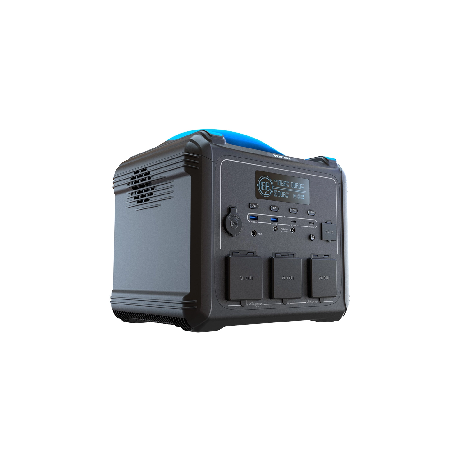 I2rXP_l Generador Forza Titan FPP-T1202 1200W 220V Onda Pura | 1102Wh | USB-C PD 100W | MPPT Solar 180W - Imagen 3