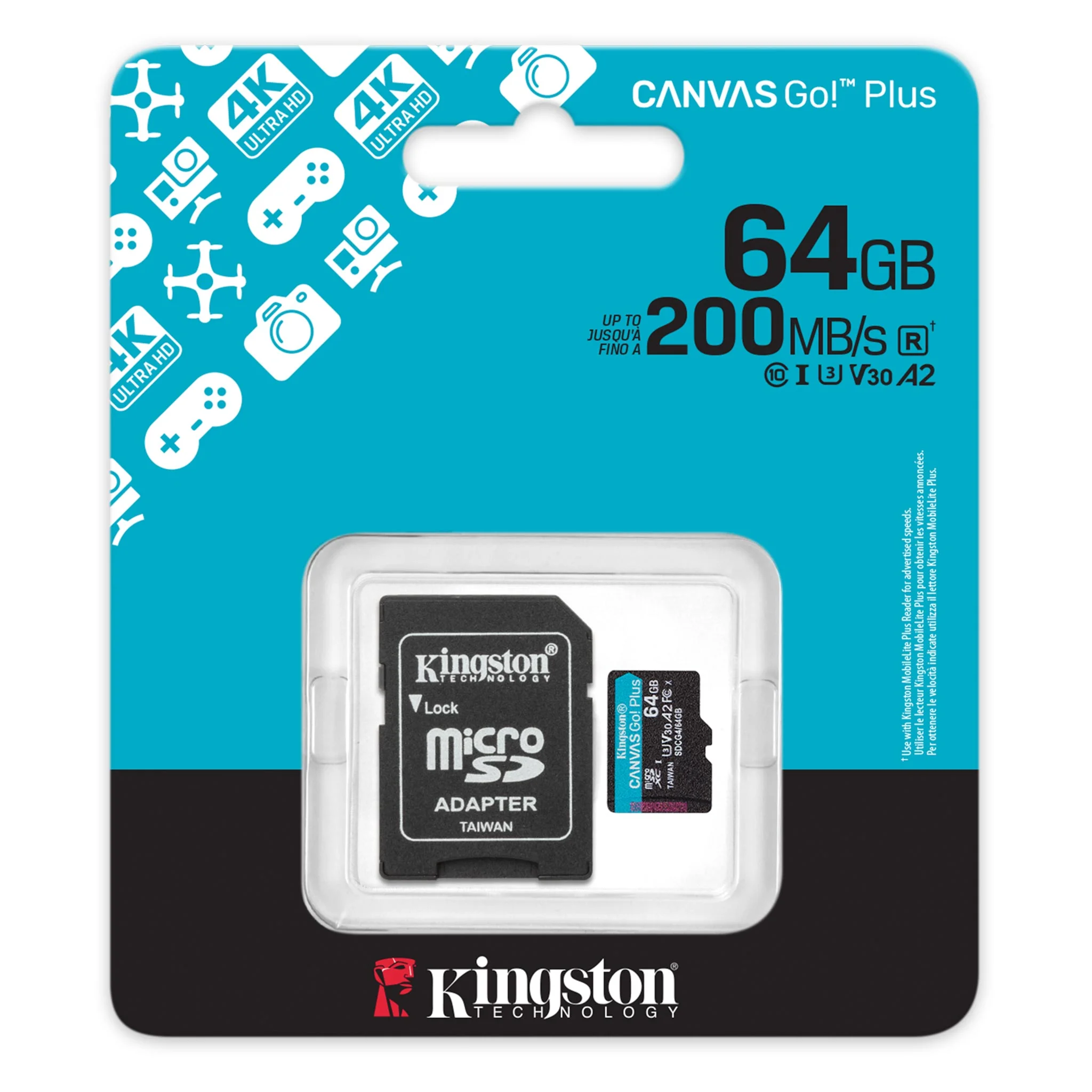 Micro-SD-64GB-Kingston-Canvas-Go-Plus-lg Memoria Micro SD Kingston Canvas Go! Plus 64GB | 200MB/s | 4K | SDCG4/64G