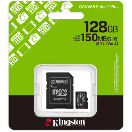 Memoria Micro SD Kingston Canvas Select Plus 128GB | 150MB/s | C10 | SDCS3/128GB Memoria Micro SD Kingston Canvas Select Plus 128GB | 150MB/s | C10 | SDCS3/128GB