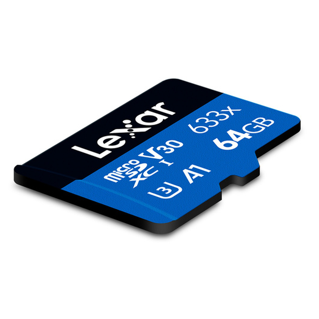 RS_Tecno_Lexar_633x_64GB_03_card_angle1_1080 Tarjeta microSDXC Lexar 633x 64GB UHS-I C10 | Hasta 100MB/s | Sin adaptador - Imagen 3
