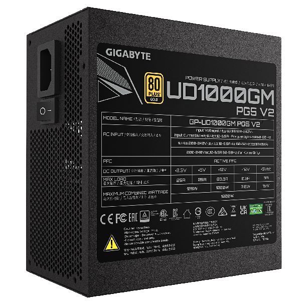 fuente-1000w-gigabyte-gpud1000gm-pg5-v2-80-plus-gold-full-modular-0 Fuente Gigabyte UD1000GM PG5 V2 1000W 80+ Gold Full Modular ATX 3.1 PCIe 5.1