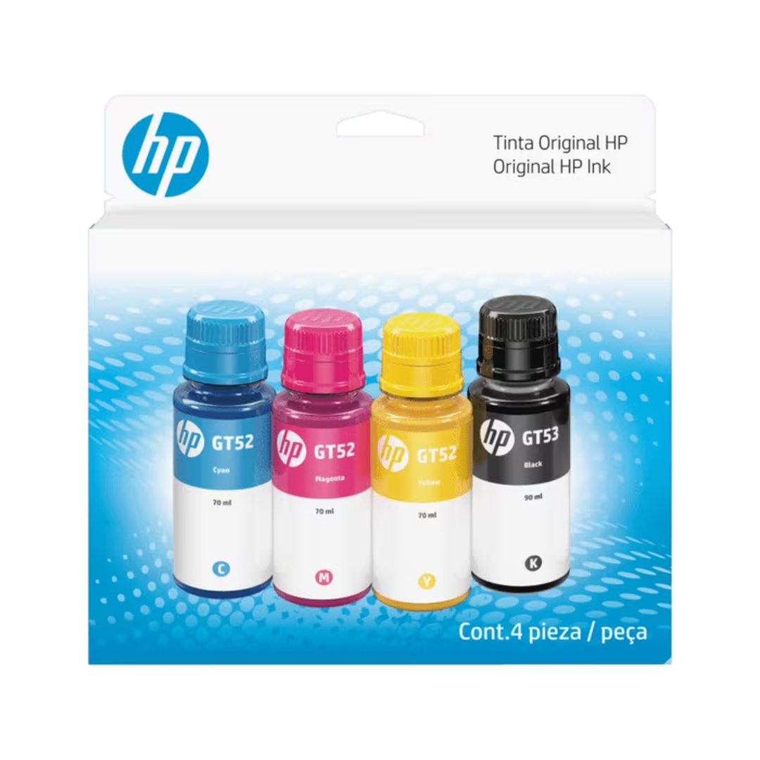 9F3N4AL-1_T1724797763_2_1080_white Kit Botellas de Tinta Original HP GT53/GT52 Pack x4 CMYK (Negro + Colores) | 9F3N4AL