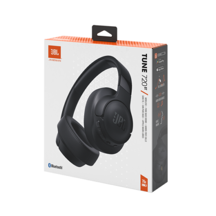 Auriculares JBL Tune 720BT Bluetooth Negro 76hs Autonomía Auriculares JBL Tune 720BT Bluetooth Negro 76hs Autonomía