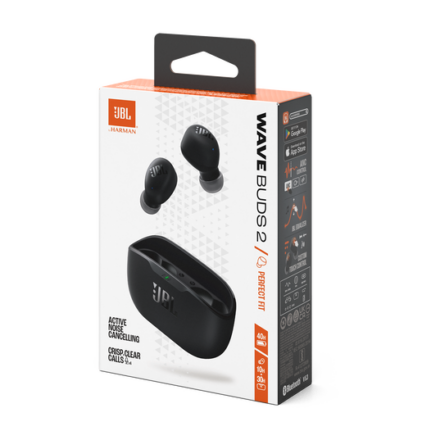 Auriculares JBL Wave Buds 2 In-Ear Negros ANC BT 5.3 Auriculares JBL Wave Buds 2 In-Ear Negros ANC BT 5.3