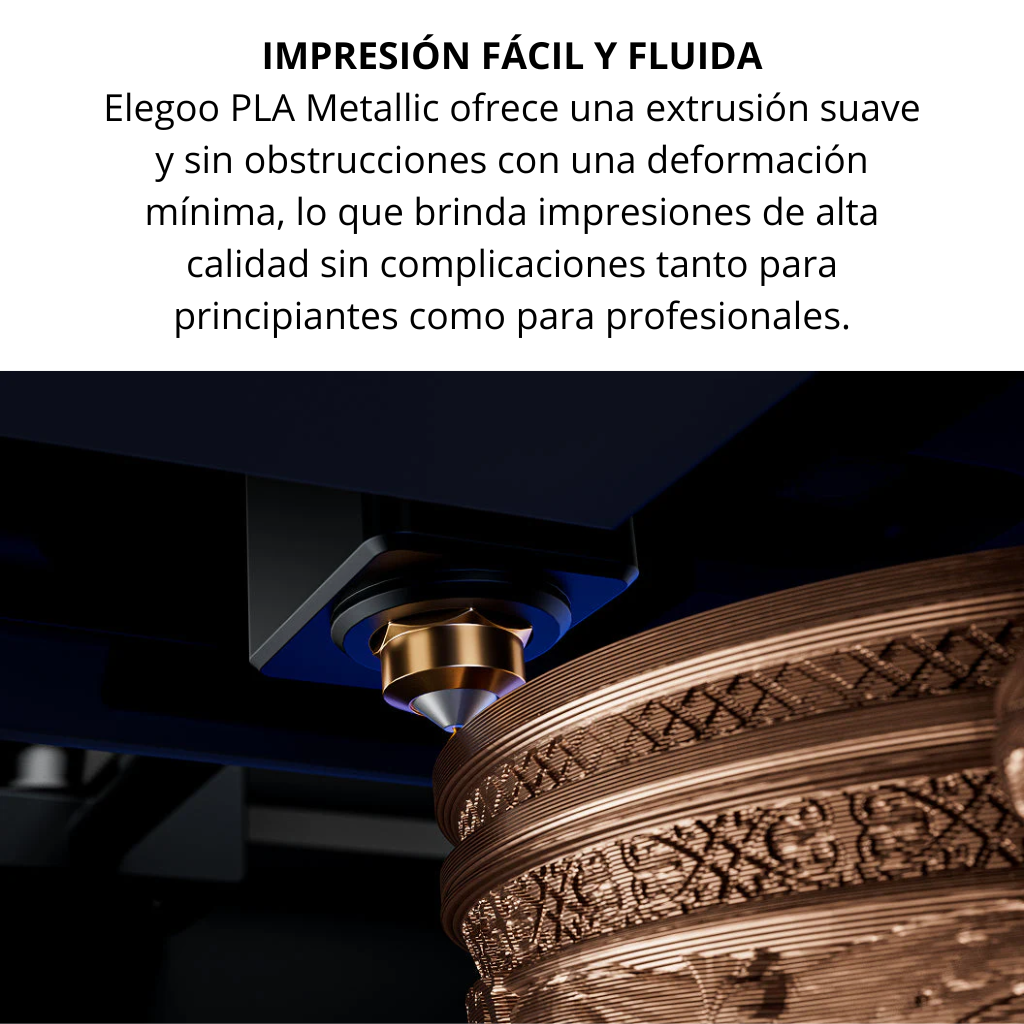 filamento elegoo pla 1kg dorado metalico 1.75mm filamento elegoo pla 1kg dorado metalico 1.75mm