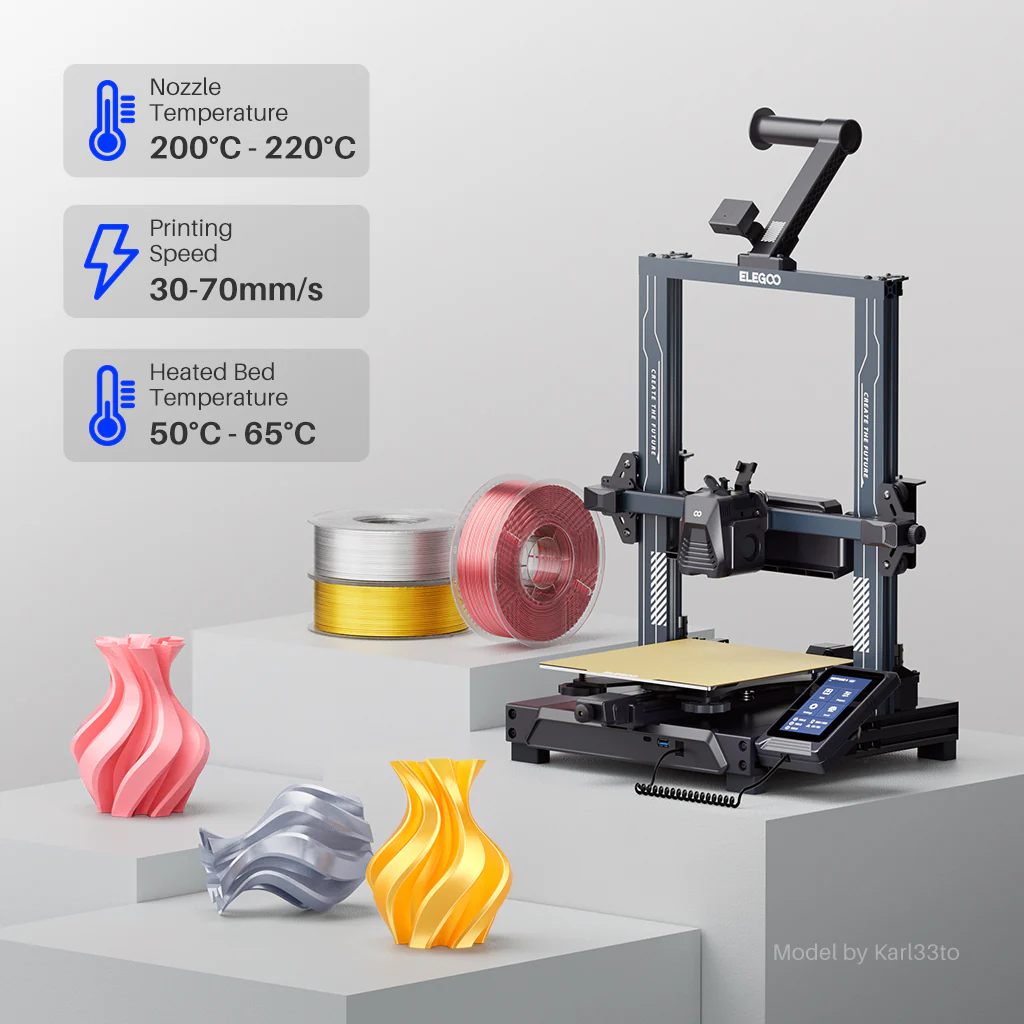filamento pla elegoo dorado 1.75mm 1kg impresión 3d precisa filamento pla elegoo dorado 1.75mm 1kg impresión 3d precisa