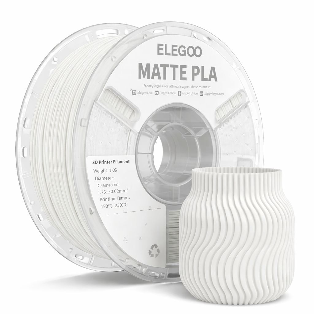 filamento pla elegoo 1.75mm 1kg blanco mate para impresora 3d filamento pla elegoo 1.75mm 1kg blanco mate para impresora 3d