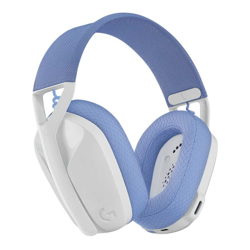 auriculares logitech g435 gamer wireless blanco lila auriculares logitech g435 gamer wireless blanco lila