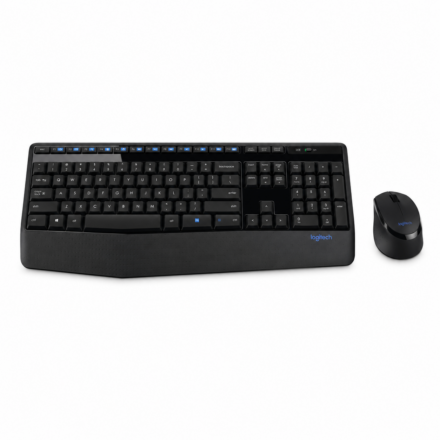 logitech mk345 combo teclado y mouse inalámbrico usb 2.4 ghz | teclado tamaño completo con reposamuñecas