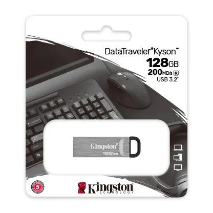 pen drive kingston datatraveler kyson 128gb usb 3.2 metal gris