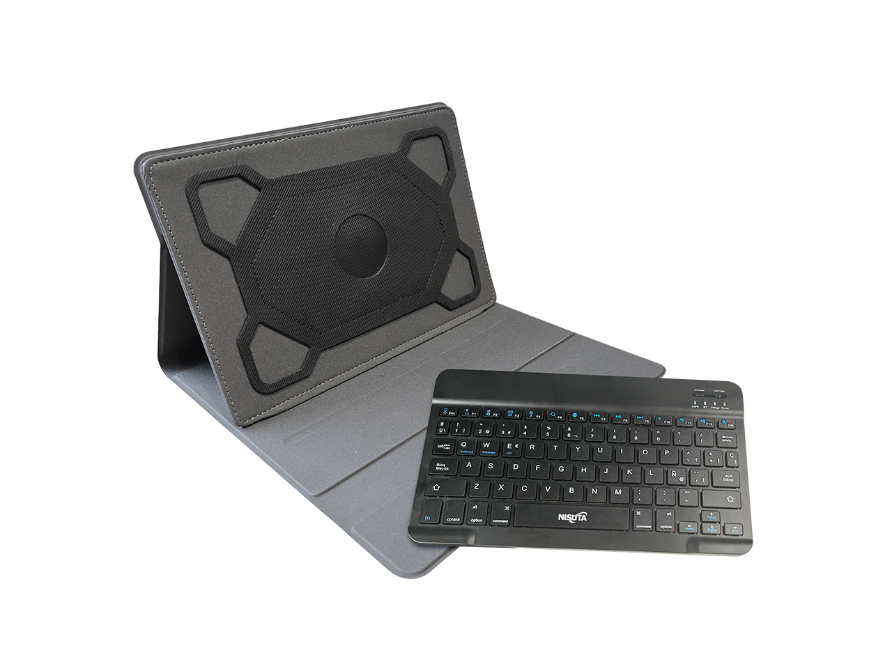 funda con teclado bluetooth nisuta 9" a 10.1" negro nsfute910b funda con teclado bluetooth nisuta 9" a 10.1" negro nsfute910b