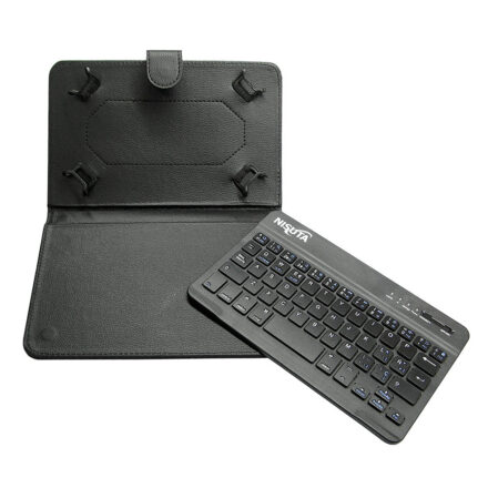 Funda con Teclado Bluetooth Nisuta 7 a 8 pulgadas Negro NSFUTE78B Funda con Teclado Bluetooth Nisuta 7 a 8 pulgadas Negro NSFUTE78B