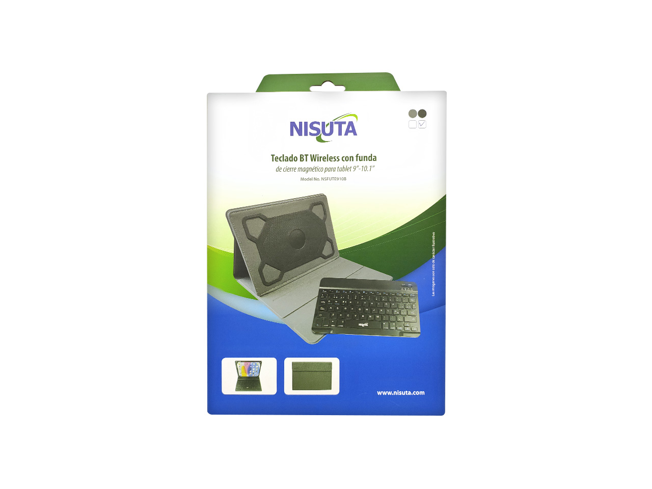 funda con teclado bluetooth nisuta 9" a 10.1" negro nsfute910b funda con teclado bluetooth nisuta 9" a 10.1" negro nsfute910b