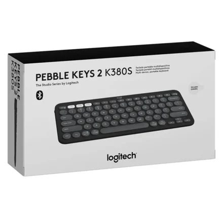teclado inalámbrico logitech pebble keys 2 k380s negro bluetooth