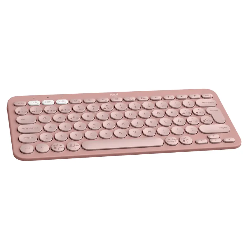 teclado inalámbrico logitech pebble keys 2 k380s rosa bluetooth teclado inalámbrico logitech pebble keys 2 k380s rosa bluetooth