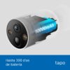 cámara tp link tapo c425 wifi batería 2k exterior