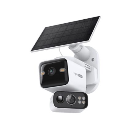 cámara tp link tapo c645d kit 2k solar dual lente