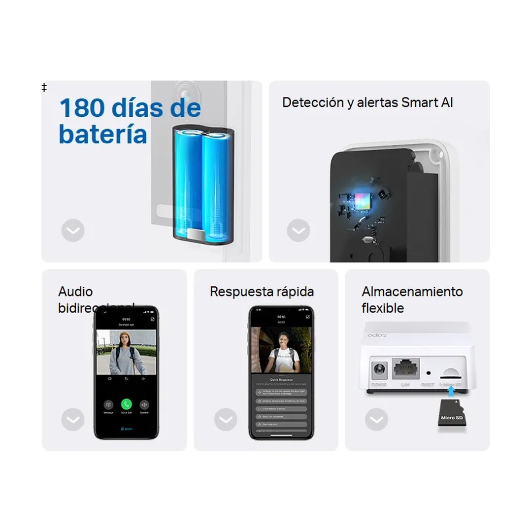 videoportero tp link tapo d230s1 2k 5mp batería videoportero tp link tapo d230s1 2k 5mp batería