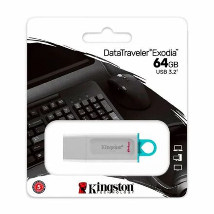 pen drive kingston dtx exodia 64gb usb 3.2 gen 1 blanco