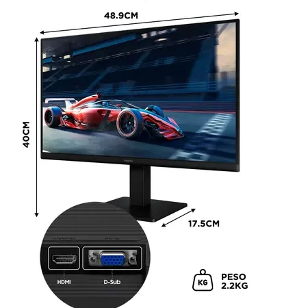 monitor samsung 24" full hd ips 100hz hdmi ls24d300galx