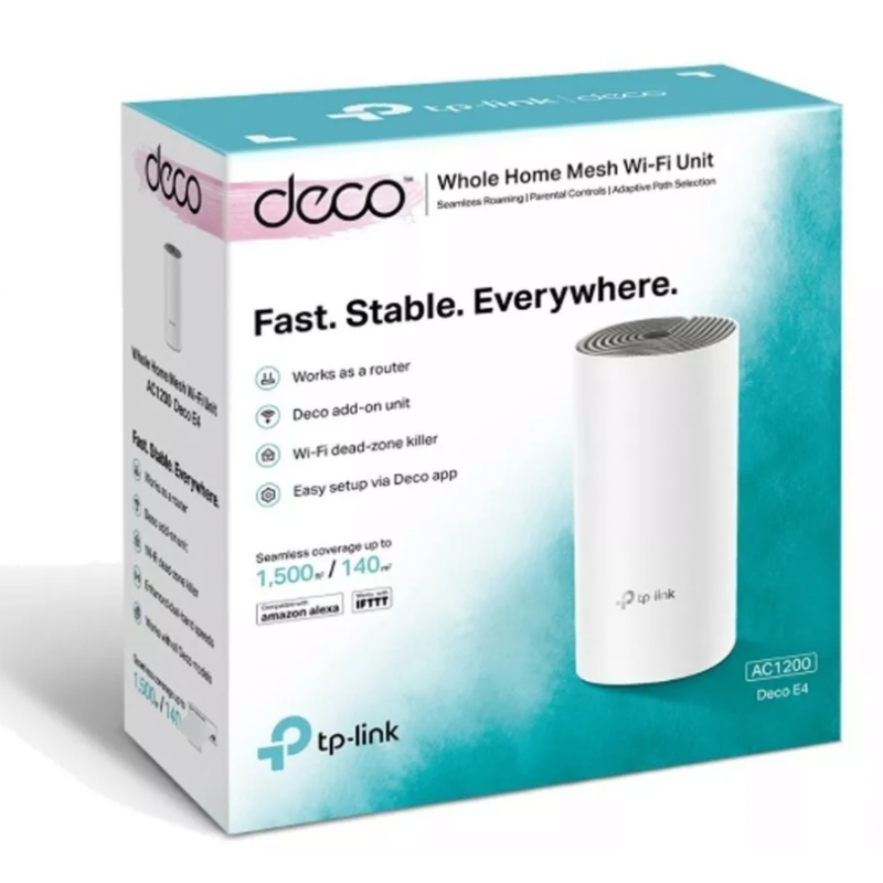 sistema mesh tp link deco e4 (1 pack) ac1200 sistema mesh tp link deco e4 (1 pack) ac1200