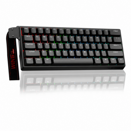 Teclado AULA WIN60HE Hall Effect 60% Negro Greywood Switch Teclado AULA WIN60HE Hall Effect 60% Negro Greywood Switch