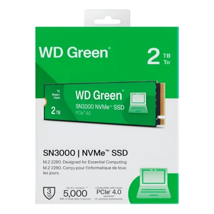 Disco SSD M.2 NVMe Western Digital Green SN3000 2TB WDS200T4G0E Disco SSD M.2 NVMe Western Digital Green SN3000 2TB WDS200T4G0E